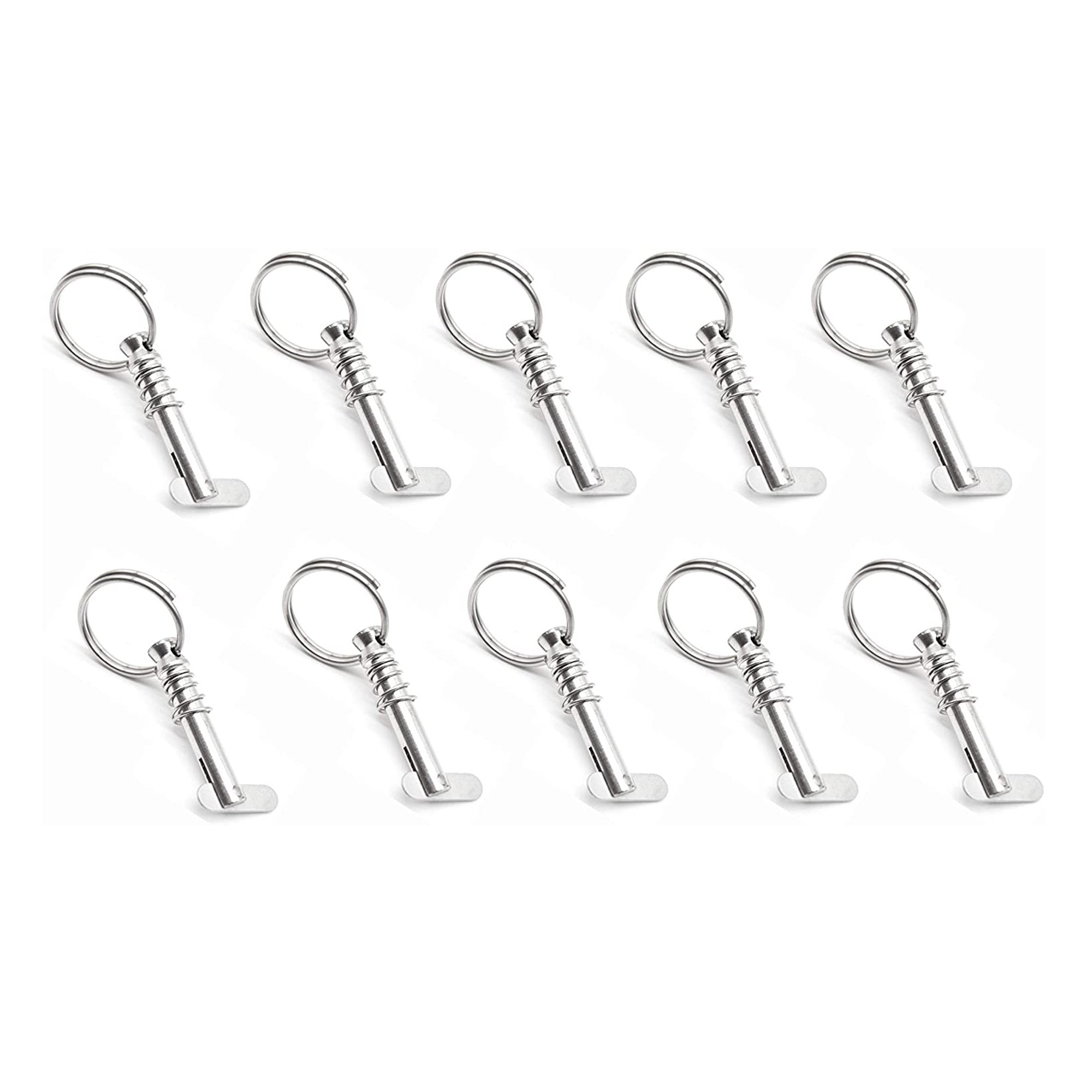 Searoam Boat Bimini Pin 4pcs Quick Release Pin 1/4' Diameter w/Lanyard Prevents Loss, Full 316 Stainless Steel, Boat Tops and Support Poles Sailboat