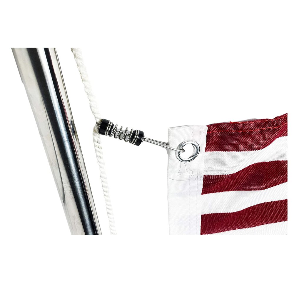 Fishing Flag Clips Boat Flag Stainless Steel Marine Boat Flag Clips for  Halyards