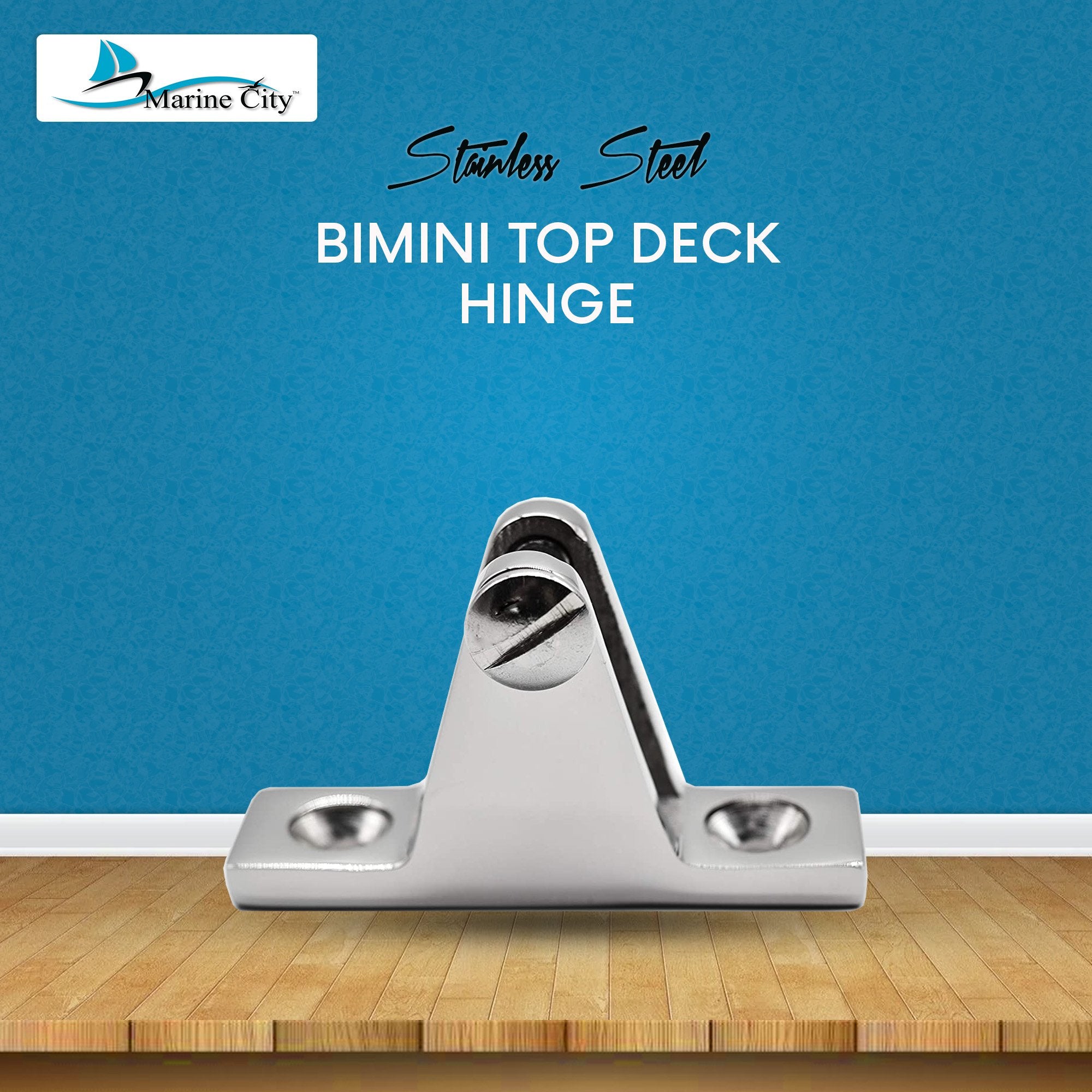 Marine City 316 Stainless Steel Bimini Top Deck Hinge Swivel Mount – Boat Bimini High Fitting Hardware Side Mount – Boat Top Hinges Bimini Mounts