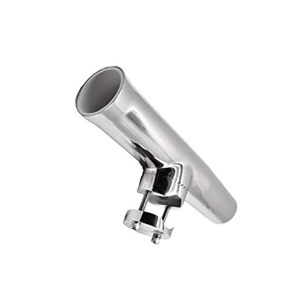 Marine City Marine Boat Stainless-Steel Clamp-On Fishing Rod Holder for Rail 1 Inches to 1-1/2 Inches Dia. (M)