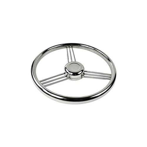 Marine City 316 Stainless-Steel Wheel 15 Degree Dish 9 Spokes 13-1/2 inches