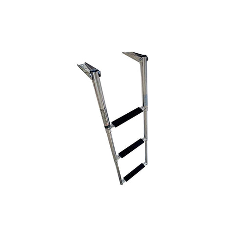 Marine City Stainless Steel Telescoping Drop 3 Step Ladder (Max.Load 400 lbs)