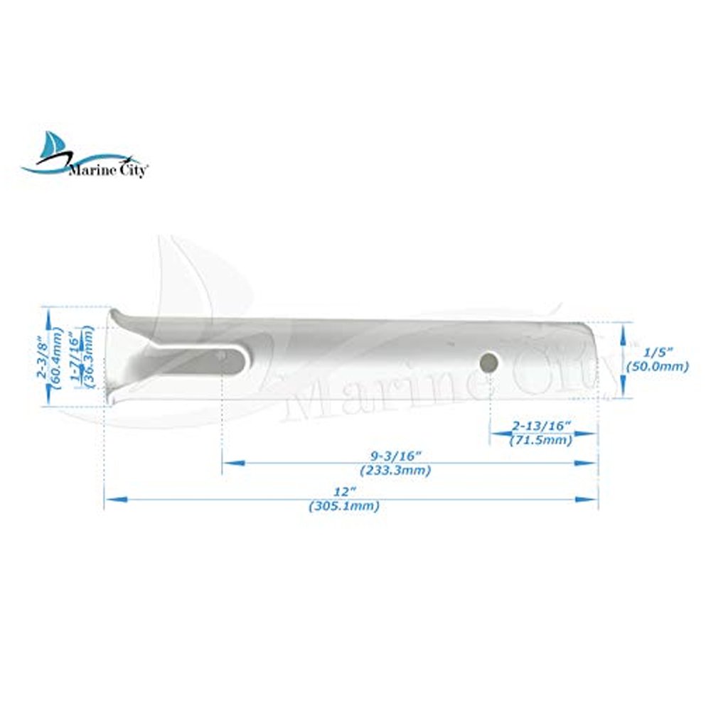 Marine City White Single Plastic Fishing Tube Rod Holder Rack (1 Pcs) –  Marine City Hardware