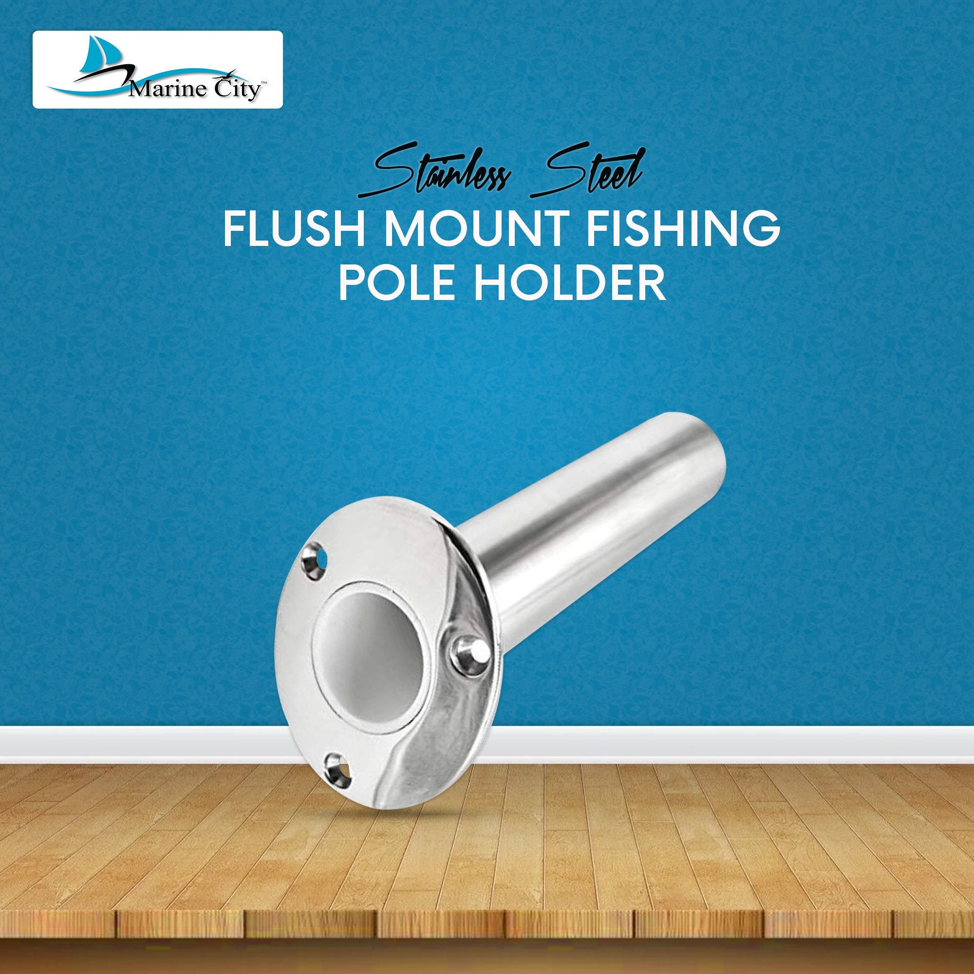 Flush Mount Rod Holder - Stainless Steel - BLA