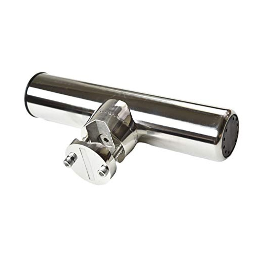 316 Stainless Steel Clamp-On Rail Mount Rod Holder