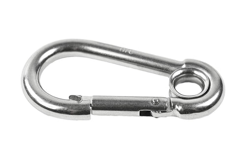 Marine City 316 Stainless-Steel 2” Carabiners/Clip Snap Hook with Ring for Climbing, Fishing, Hiking (1pcs)