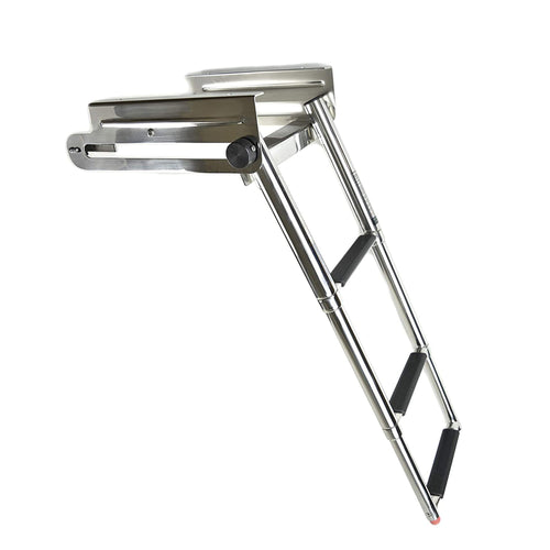 Marine City  Stainless Steel Marine 3 Step Under Swim Platform Ladder