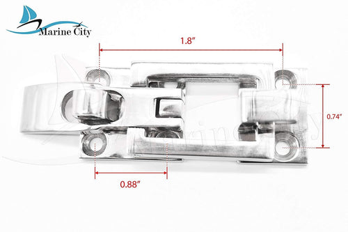 Marine City 316-Grade Stainless Steel Clamp-Locking Cam Latches for Boat, Caravan
