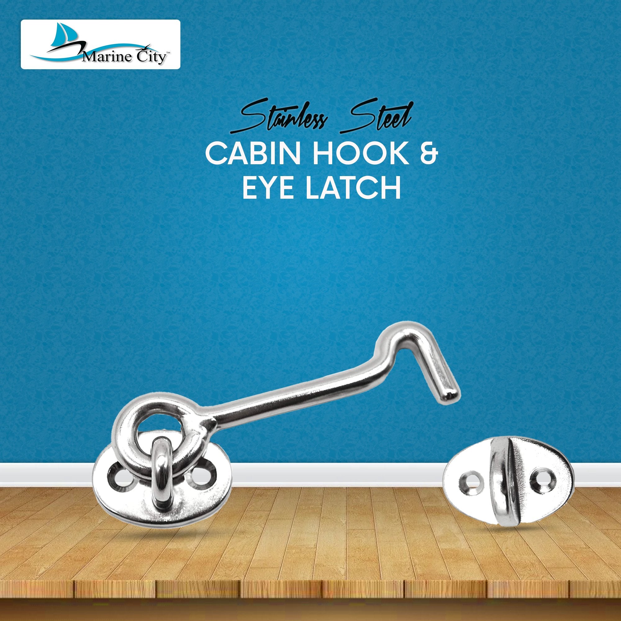 NORCKS 2.5 Inch Cabin Hook, Eye Latch Privacy Hook, Door Lock