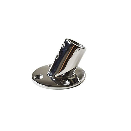 Marine City Heavy Duty 316 Stainless Steel Marine Grade Casting Boat Hand Railing Fittings 7/8 inch Round Base 60 Degree Tube Base