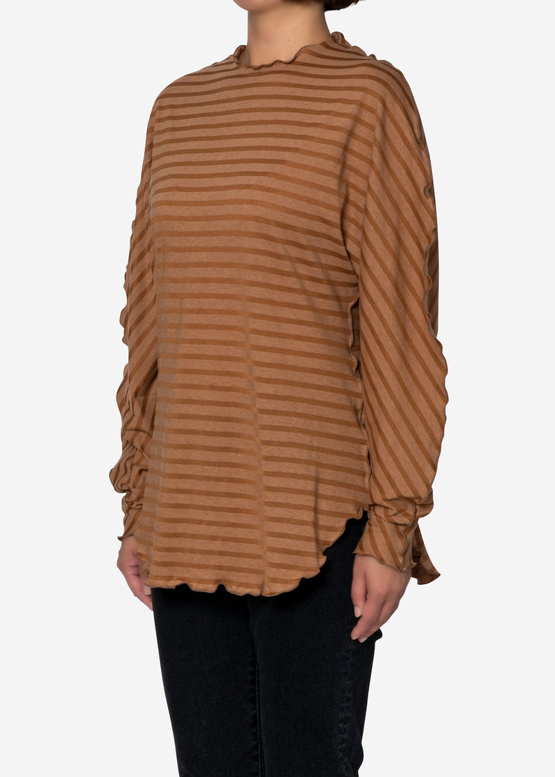 Rencil Stripe Dolman Sleeve in Brown Mix – Greed International