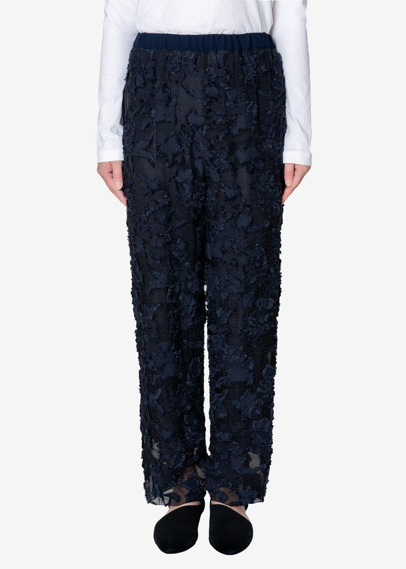 Limited Cut Jacquard Pants in Navy-