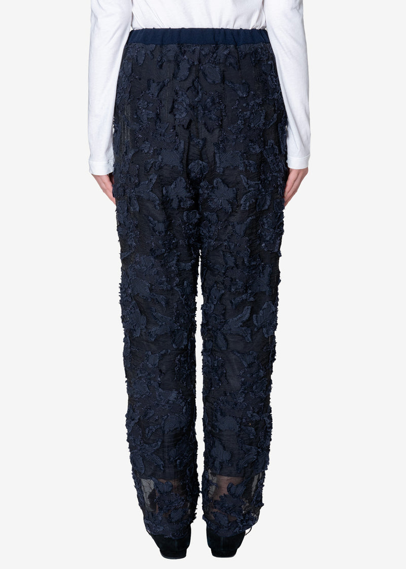 Limited Cut Jacquard Pants in Navy