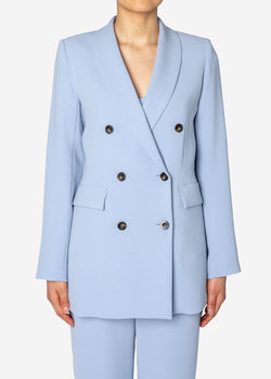 Double Stretch Cloth Jacket in Lt Blue – Greed International