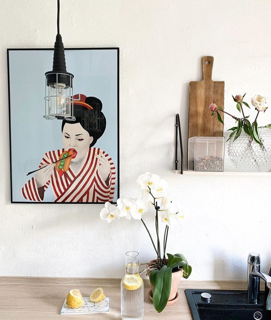 this is how you decorate your dining room, poster, hungry geisha, taisho