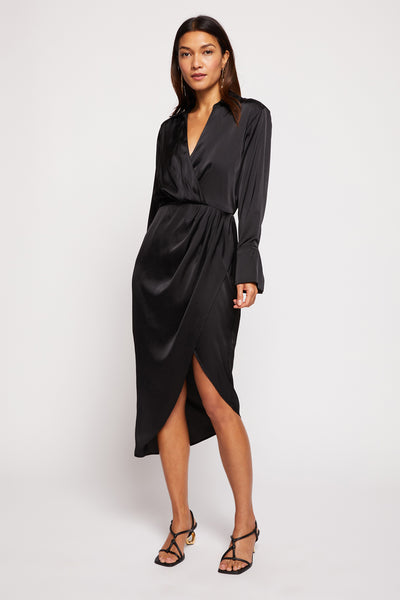 Bailey 44 Priya Wrap Dress in Black - Bailey/44