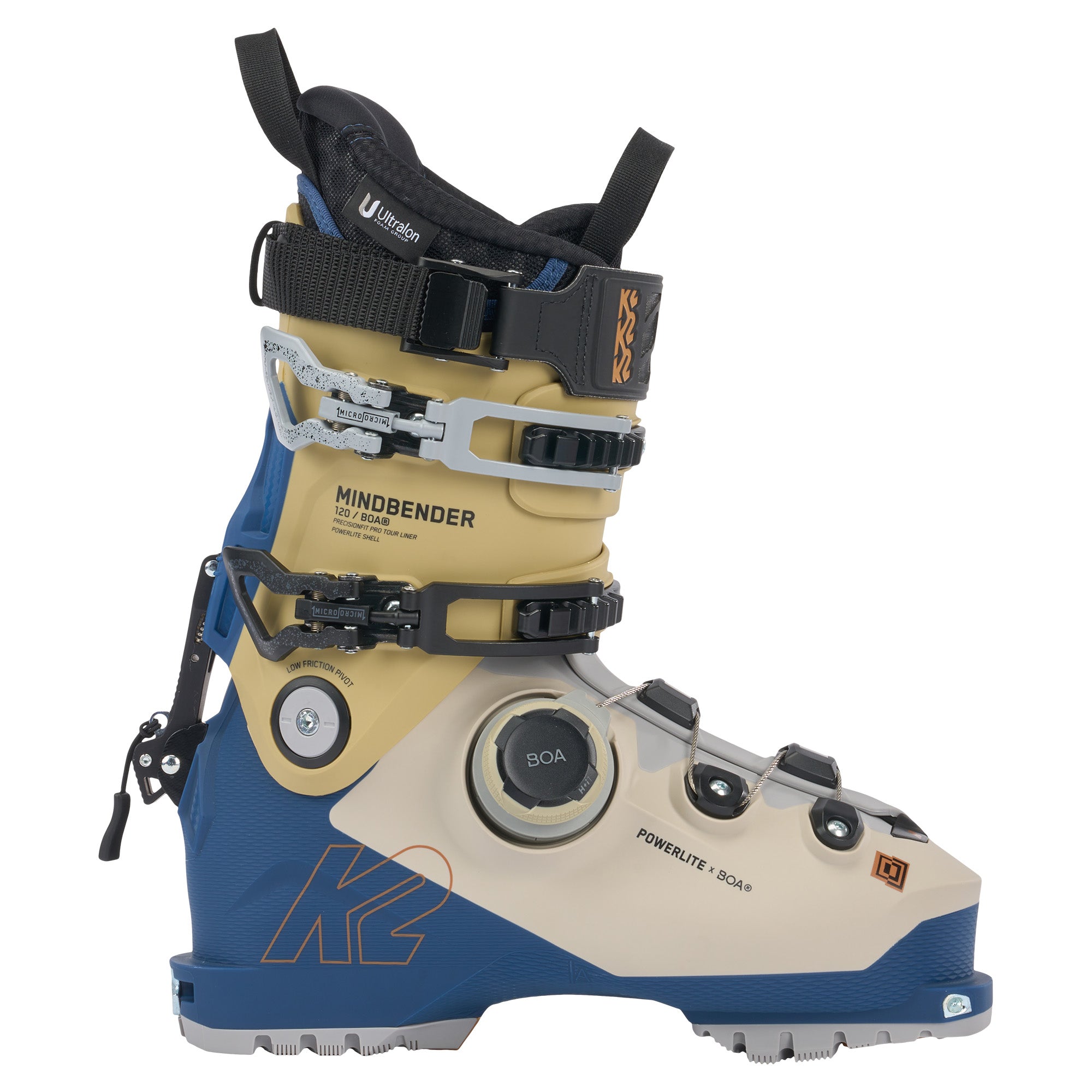  K2 Mindbender 130 LV Mens Ski Boots Black/Blue/Orange 7.5  (25.5) : Sports & Outdoors