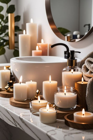 Figure 7: Scented Candles on Bathroom Counter