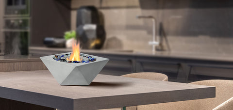 LIMOR® Grey Tabletop Fireplace