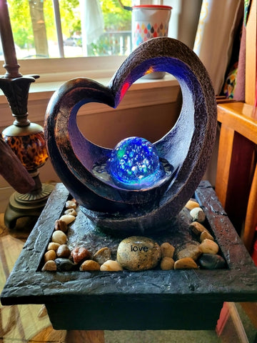 Heart Shaped Tabletop Fountain