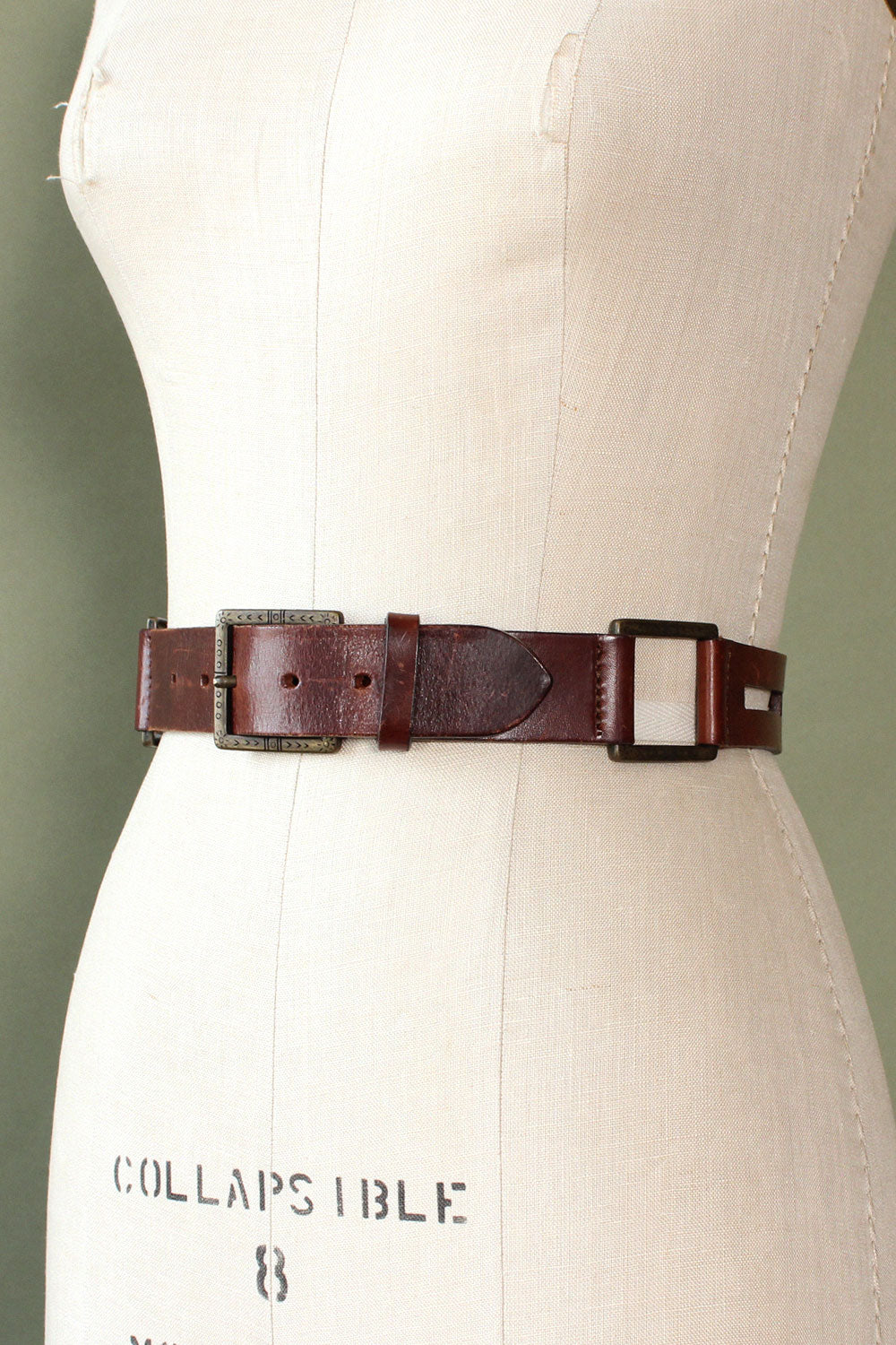 Chunky Hardware Leather Belt