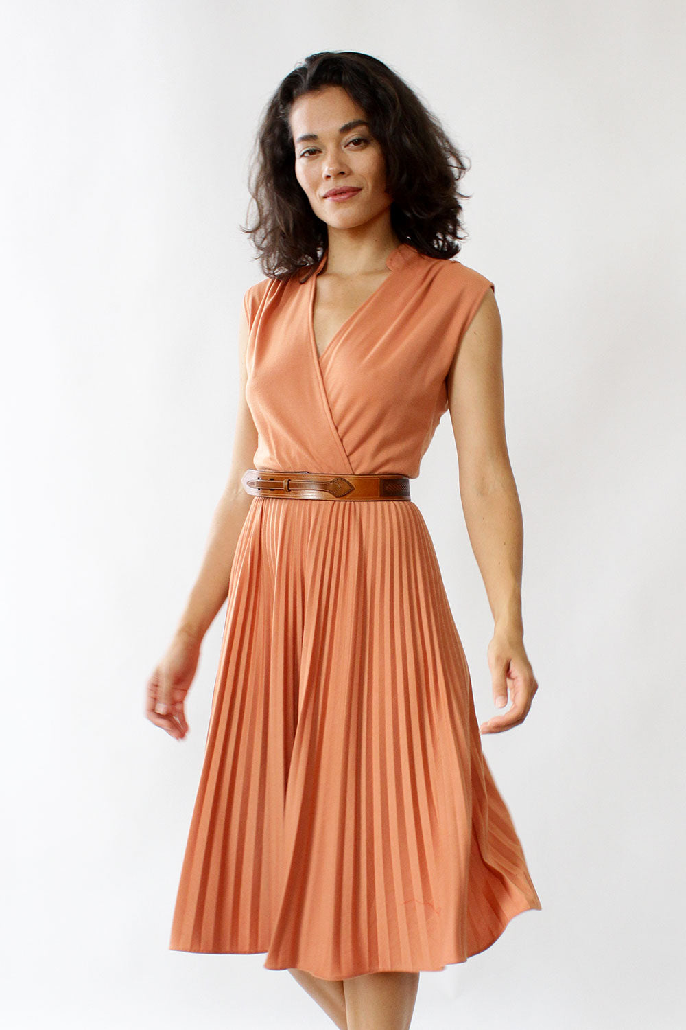 apricot orange dress