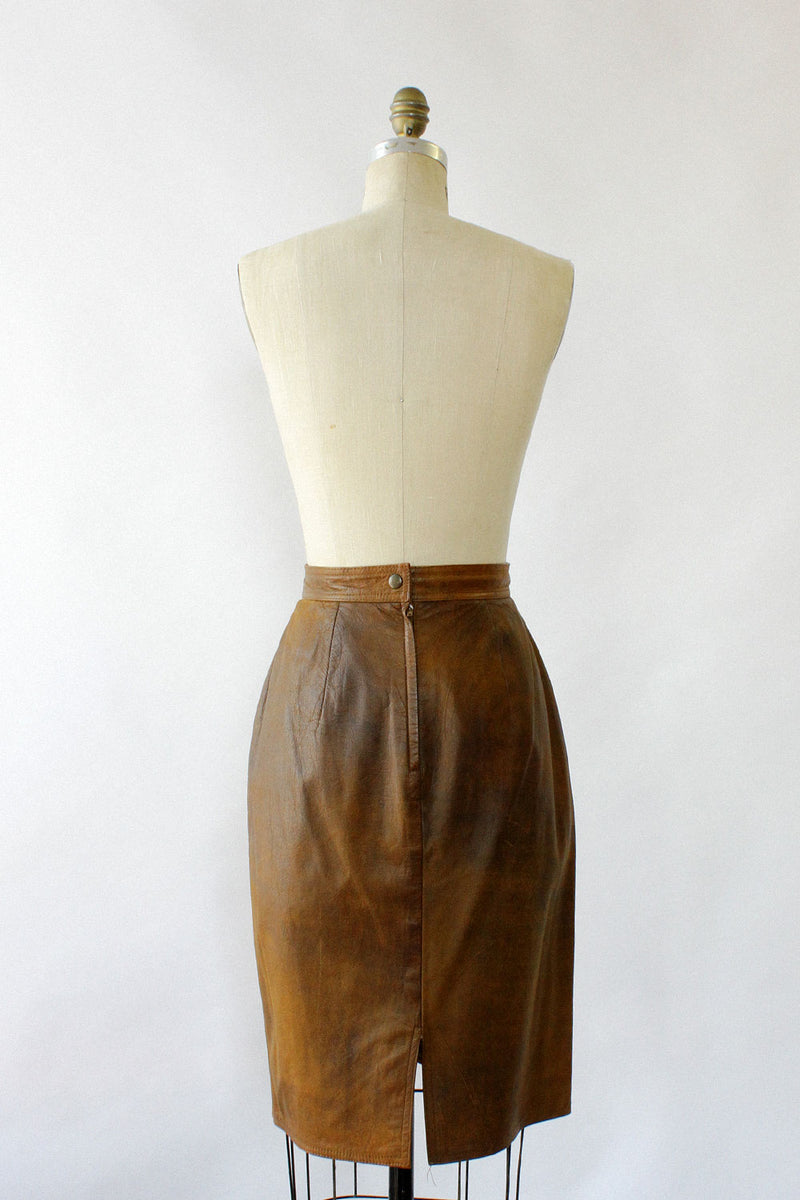 brown leather skirt 9mm