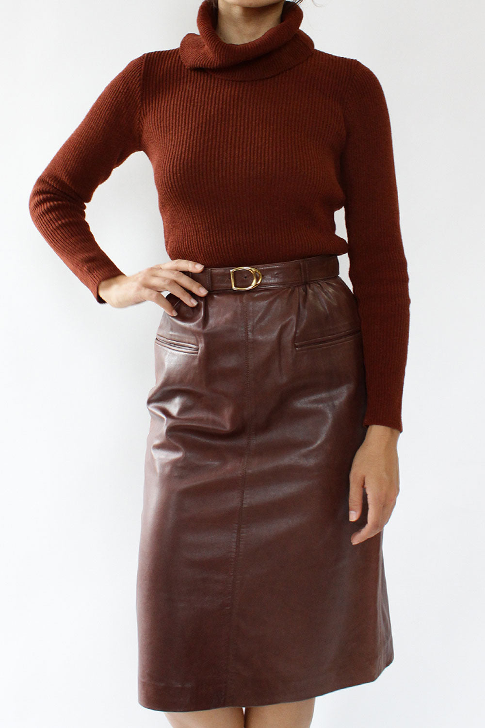 gucci leather pencil skirt