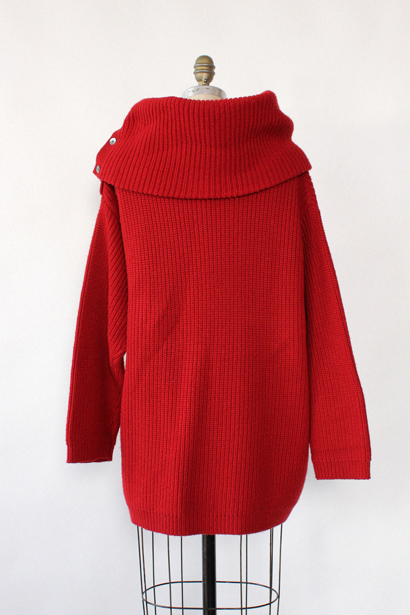 Coziest Ruby Wool Sweater S-L