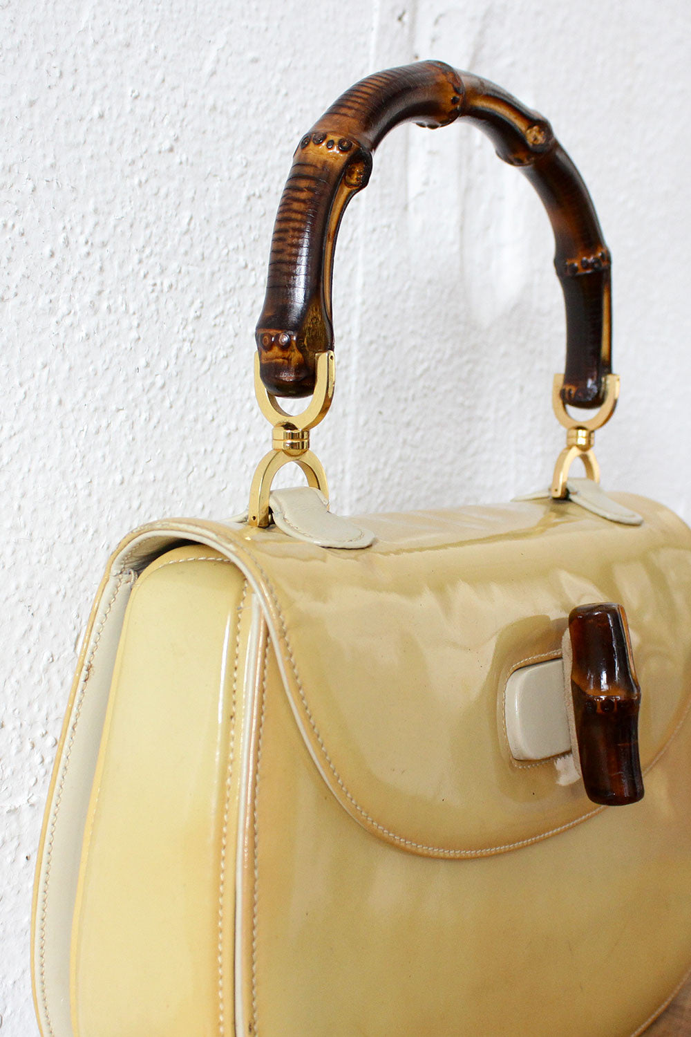 vintage gucci bamboo handbag