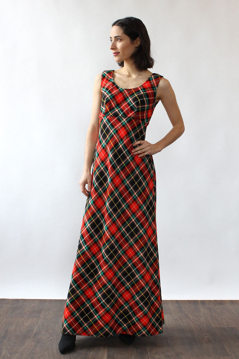 plaid maxi dresses