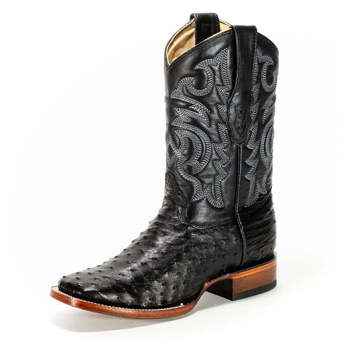 Bota Vaquera Ontario Negro Para Hombre | Altos Boots – Botines Charros LLC