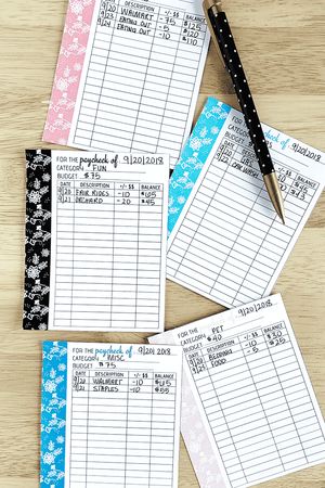 cash envelope tracker