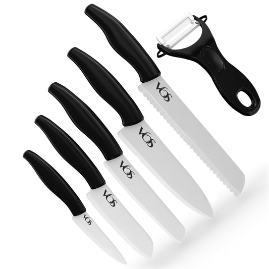 Gourmet Edge - 6-PIECE CERAMIC KNIFE SET-#WM049W – Womynhomeproducts