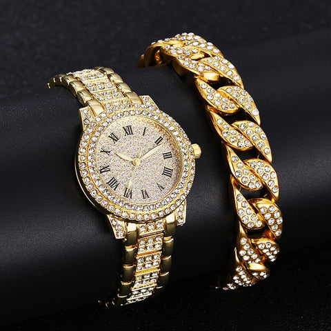 5pc/set Luxury Brand Women Watches Starry Sky Magnet Watch Buckle