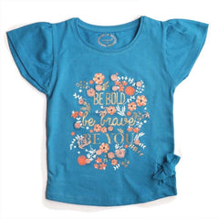 blue color tshirt for baby girl