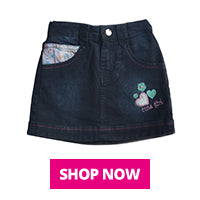 girls denim skirt