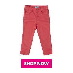 red boys trousers