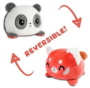 red panda reversible plush