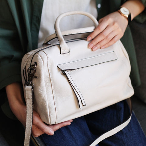 White Leather Purse Satchel Spring Handbags