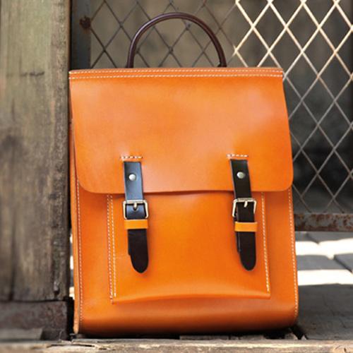 leather satchel backpack women's