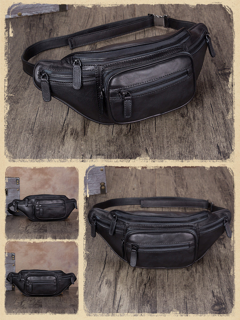 Leather Fanny Pack Cross Chest Hip Belt Bags – iLeatherhandbag