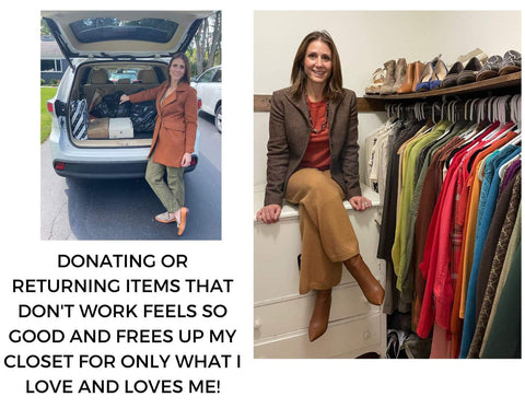 Warm Autumn Erin Sirianni donating 100's of items to have a refreshed closet