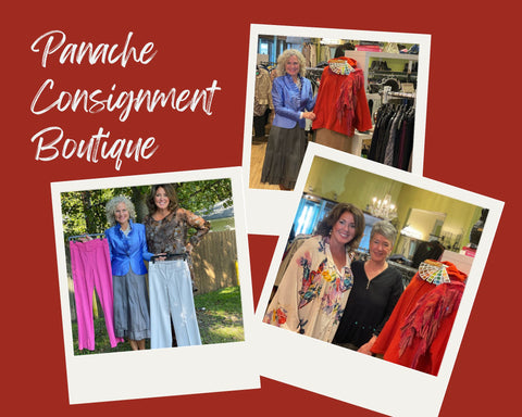 Kerry Jones of Indigo Tones and Joan Lincoln of Panache Consignment