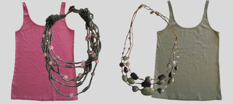 Soft Summer tank tops and necklaces