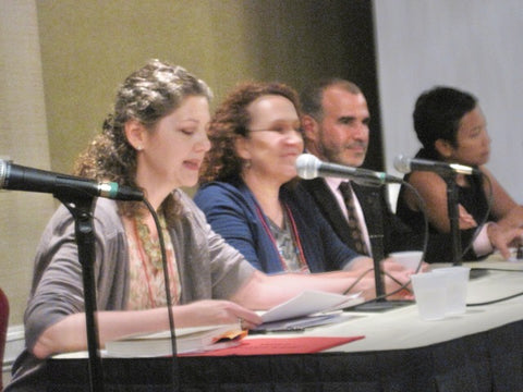 Valerie Peterson moderating at the Jane Austen Society