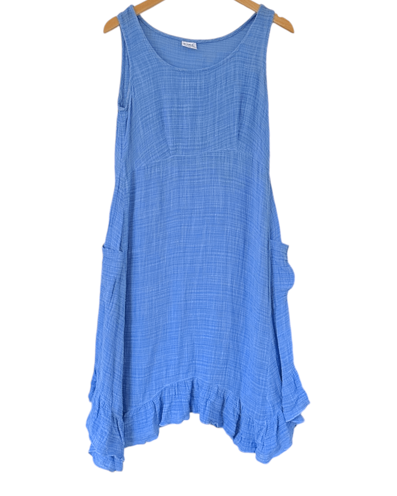 Cool Summer Calypso Sleeveless Ruffle Hem Dress