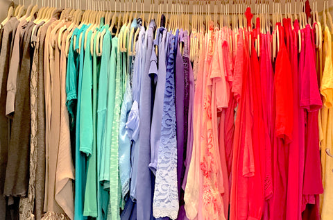 Curated Coordinated Closet in Light Summer Color Harmony