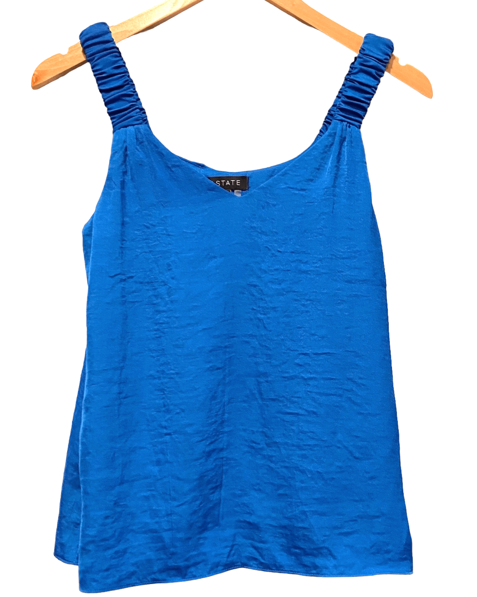 Warm Spring 1 STATE dragonfly blue stain tank top