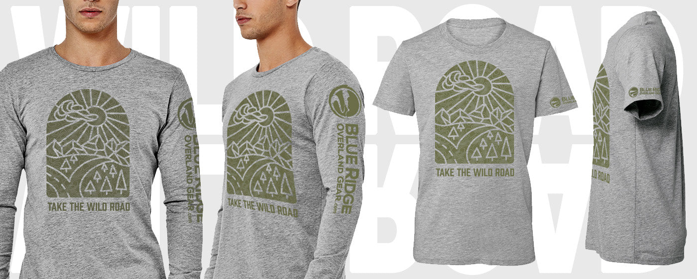 Long sleeve and short sleeve - premium Bella+ Canvas t-shirts - for overlanders, off-road enthusiasts and road trip lovers